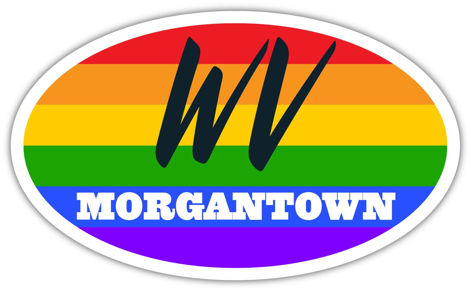 WV West Virginia Monongalia County Rainbow Pride Flag 6