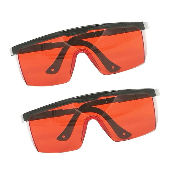 2x Gafas De Seguridad Para Ojos Para Gafas De Protección Contra la lámpara Roja