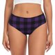 thumbnail image 1 of Fotbe Purple Black Plaid Calzones Estampados para Mujer – Ropa Interior de Algodón, Cómoda, Suave y Elástica-X-Small, 1 of 6