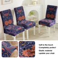 thumbnail image 4 of Chair Covers for Dining Room 4 Pack, Stretch Tribal Style Boho Chair Covers, Washable Kitchen Slipcovers, Removable Seat Protector for Home or Gathering, 4 of 5