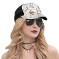 thumbnail image 5 of Lsque Fall Rabbit Printed Trucker Hat - Baseball Cap for Men Women - Breathable Mesh Side, Adjustable Fit - for Casual Wear, 5 of 7