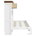 thumbnail image 6 of Euroco Wood Twin Size Murphy Bed with Cabinets and Drawers, White, 6 of 12