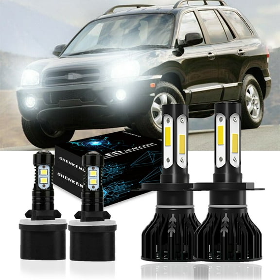 9003 H4 LED High/Low Beam Headlight Bulbs for 2010-2013 Hyundai Tucson 880 Fog light Bulbs