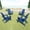 Navy Blue, variant on FOOWIN HDPE Folding Adirondack Chair, Fire Pit Chairs with Cup Holder, Brown