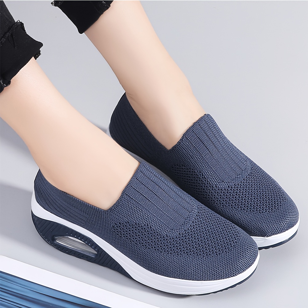 KINODAY Breathable Knit Sneakers Casual Slip On Outdoor Shoes ...
