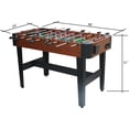 thumbnail image 2 of Miniyam 48" Soccer/Football Table Game for Arcade Game Room- Set Includes Two Balls and Score Keeper, Cup Holder, Brown, 2 of 6