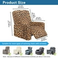 thumbnail image 6 of SCRAWLGOD Fur Leopard Print Stretch Recliner Covers 4 Pieces, Soft Chair Covers, Durable Recliner Sofa Slipcover, Fitted Non Slip Reclining Slipcovers for Pets, 6 of 7