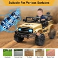 thumbnail image 4 of Juibresa 12 Volt Powered Ride-On Truck Car for Kids,Electric Vehicles with Remote Control, Spring Suspension,Led Lights, Music,3 Speeds,Ideal Gift for Child, 4 of 8