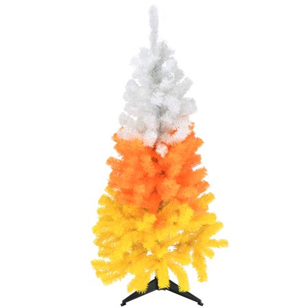 Tree Buddees White Orange and Yellow Candy Corn Halloween Christmas Tree (4 Foot)