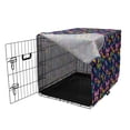 thumbnail image 3 of Nature Dog Crate Cover, Spring Theme Colorful Flying Butterflies Seasonal Art Repetition Print, Easy to Use Pet Kennel Cover for Dogs, 35" x 23" x 27", Indigo and Multicolor, by Ambesonne, 3 of 6