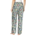 thumbnail image 3 of Xecao Rose Flowers Women's Straight Lounge Pajama Pants: The Epitome of Relaxed Sleepwear, 3 of 9