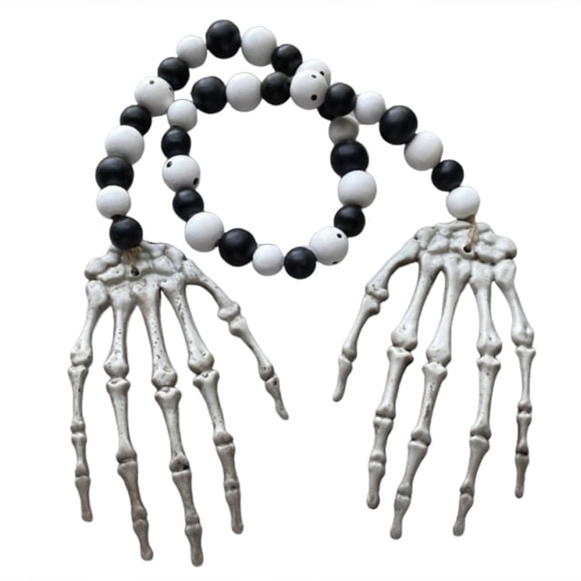 Halloween Skeleton Hand Bead String Scary Decorations Hanging for Home Party Themed Events Props