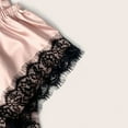 thumbnail image 5 of Diufon Satin Pajamas Set for Women Valentine's Day Robe & Lace Camisole Tops & Shorts and Panties 4 Pieces Sets, 5 of 7