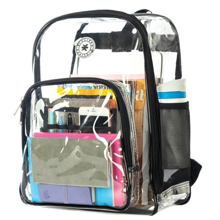 Heavy Duty Clear Backpack See Through Daypack Student Transparent Bookbag