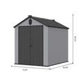 thumbnail image 4 of XWT012 6*8ft resin plastic storage shed for backyard garden big spire Tool storage, 4 of 14