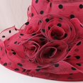 thumbnail image 6 of Cheers.US Organza Fascinator Kentcky Derby Hats for Women Flower Wedding Tea Party Hat Wide Brim Sun Hat, 6 of 6