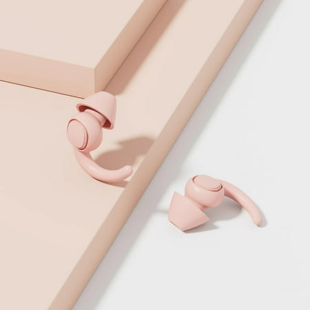 

Lixmnse Soundproof Noise Reduction Earplugs Pack of 3 Pcs Superior Isolation for Sleeping Studying Swimming Reusable Portable with Stylish Design Pink