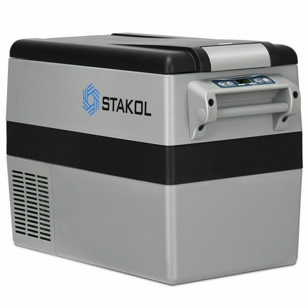 Gymax Portable Réfrigérateur Véhicule Compresseur Congélateur Refroidisseur 44-Quart