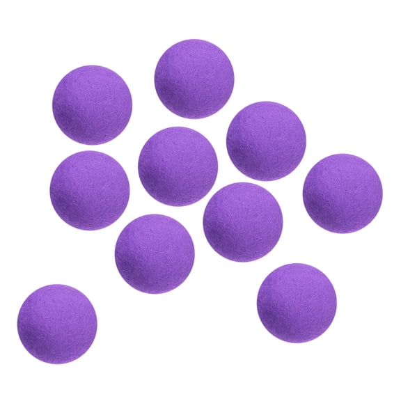 Uxcell Wool Felt Balls Beads Wool Felting Pom 3.1cm 31mm Purple Pack of 10