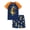 Navy Orange Burger Pizza Hotdog (Tee & Shorts), variant on Beezizac Boys Summer Pajama Set, 2-Piece Jeep Camo PJs - Short Sleeves & Shorts Soft Sleepwear Size 10