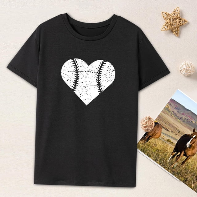 Camiseta para mujer con cuello redondo, camiseta básica informal de moda para viajes, oficina, deportes M