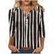 thumbnail image 1 of Tejiojio 3/4 Length Seelve Shirts for Women Casual Printed Crewneck Blouse Loose Fit Summer Top, 1 of 5