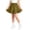 Green, variant on Girls' Mini Skirts Elastic High Waist Ruffle Hem Skirts with Shorts Kids A Line Flowy Skorts