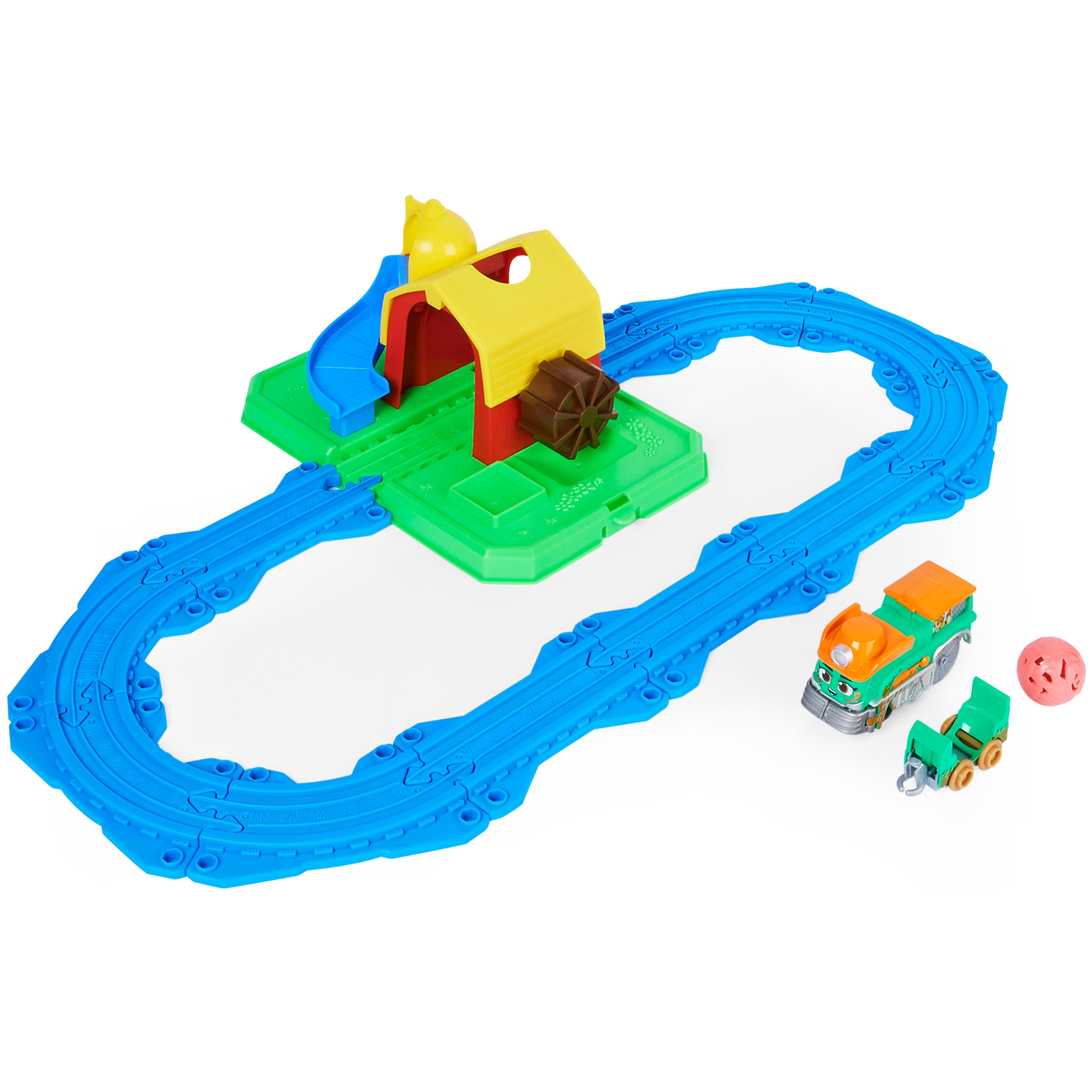 Mighty Express Farm Station Train Playset With Faye Train & Superstar Pig – Compatible With Other Tracks