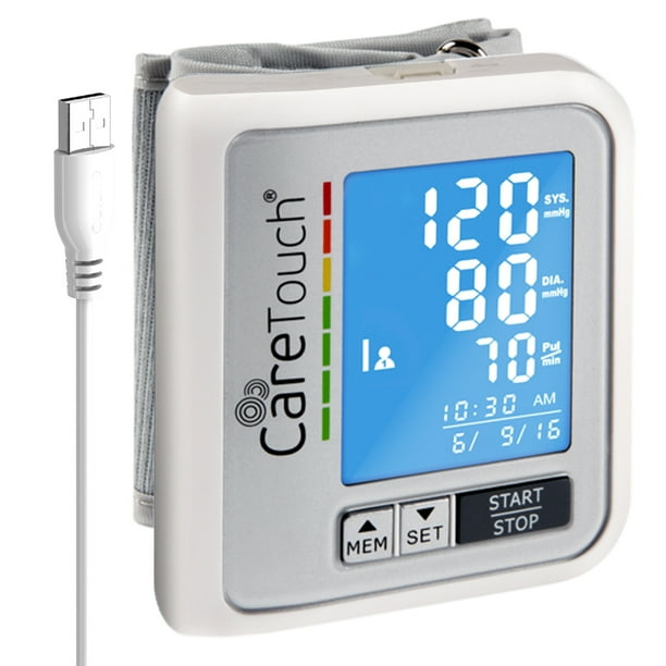 Wrist Blood Pressure Monitor by Care Touch with USB Charging - Slim