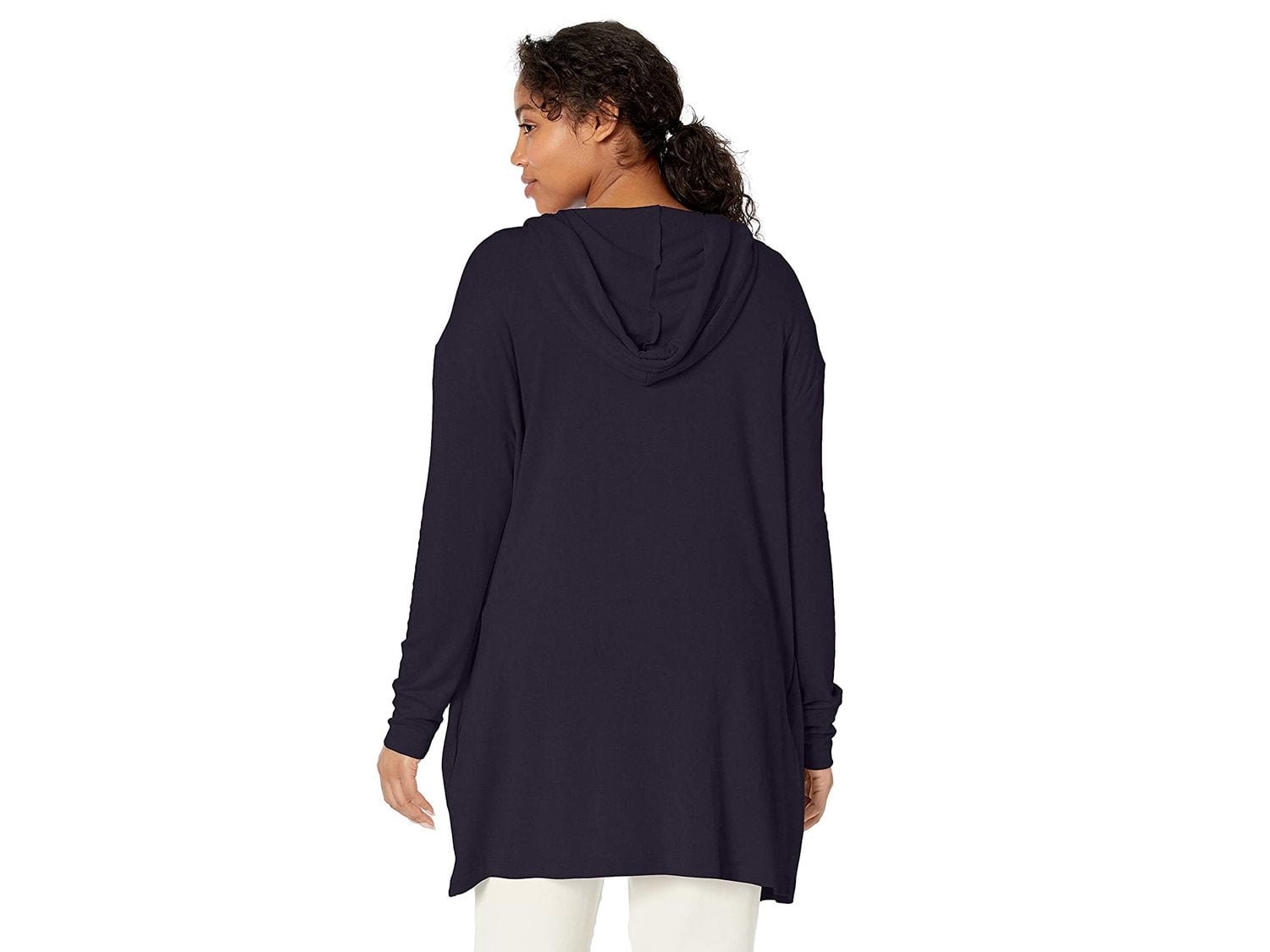 Black Daily Ritual Women's Supersoft Terry Long-Sleeve Hooded Size Large 