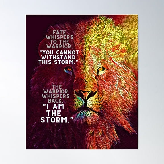 I Am The Storm Poster Wall Art, Modern Wall Decor For Living Room Bedroom, 8x12 UNFRAMED