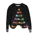 thumbnail image 5 of Craaazy Christmas Dresses For Women Long Sleeve Tops Christmas Tree Printed Christmas Trees With Lights Printed Christmas Gifts Crewneck Blouse Gifts, 5 of 6