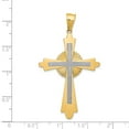 thumbnail image 4 of 14K Two-Tone Gold Charm Pendant Polished Cross, 4 of 4