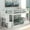 White, variant on Safety Guardrails, Minimal Space Use - Twin over Twin Floor Bunk in White