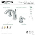 thumbnail image 5 of Kingston Brass KB8981NDL NuvoFusion Two-Handle 3-Hole Deck Mount Widespread Bathroom Faucet with Pop-Up Drain in Polished Chrome, 5 of 6