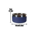 thumbnail image 4 of Stainless Steel Bowls, Navy Blue Double-Layer Stainless Steel 6.3-Inch Pet Bowl - Non-Slip, Non-Tipping, Large Capacity - For Cats & Dogs, Food, Feeding & Water Bowls, 4 of 8