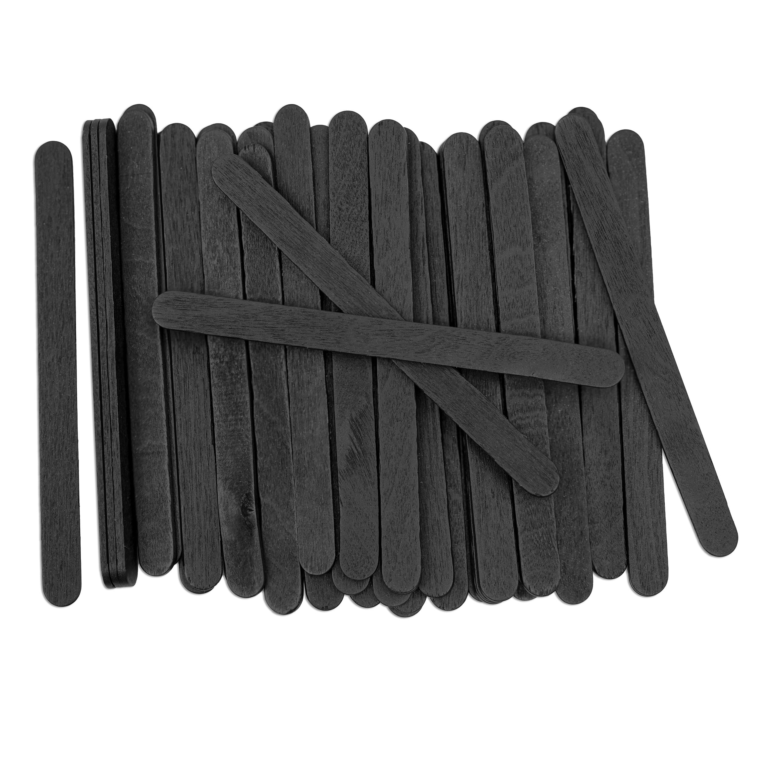 CraftySticks- 1000 Pack 4.5 Inch Black Painted Popsicle Sticks, Wood Craft Sticks for Crafts, Learning and STEM Basics