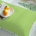 thumbnail image 6 of DNG Creations 4 Piece Pom Pom Sheet Set 100% Egyptian Cotton, White Pom-Pom Fringe Solid Pattern 15 Inch Deep Pocket ( Solid Sage - California King ), 6 of 7