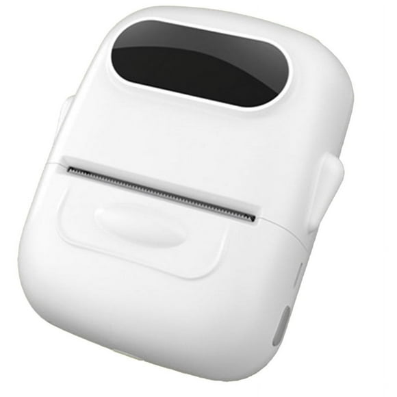 Portable Thermal Printer Mini Printer with Stickers Printer for Small Business Home Office White