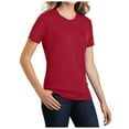 thumbnail image 4 of Yellow Rooster Womens Short Sleeve Comfort Core Blend T-Shirt Red L, 4 of 4