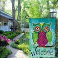 thumbnail image 6 of Qinduosi Rainbow Owl Welcome Flag Double Sided Welcome Garden Flag for Outdoor House Bird Flag Yard Decoration 12x18in, 6 of 8