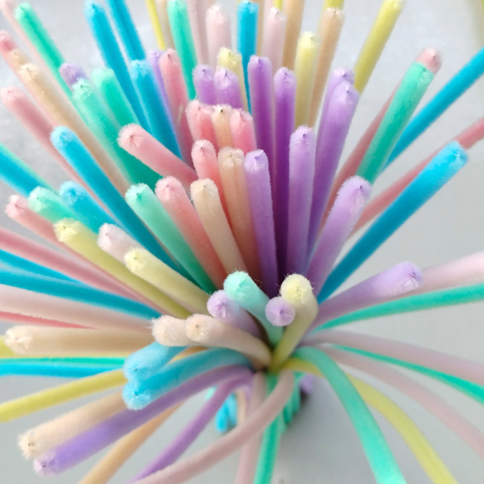 100PC Pipe Cleaners, Pipe Cleaners Craft, DIY Simulation Bouquet Materials,30 Colors Craft Pipe Cleaners Bulk(6mm x 12in)