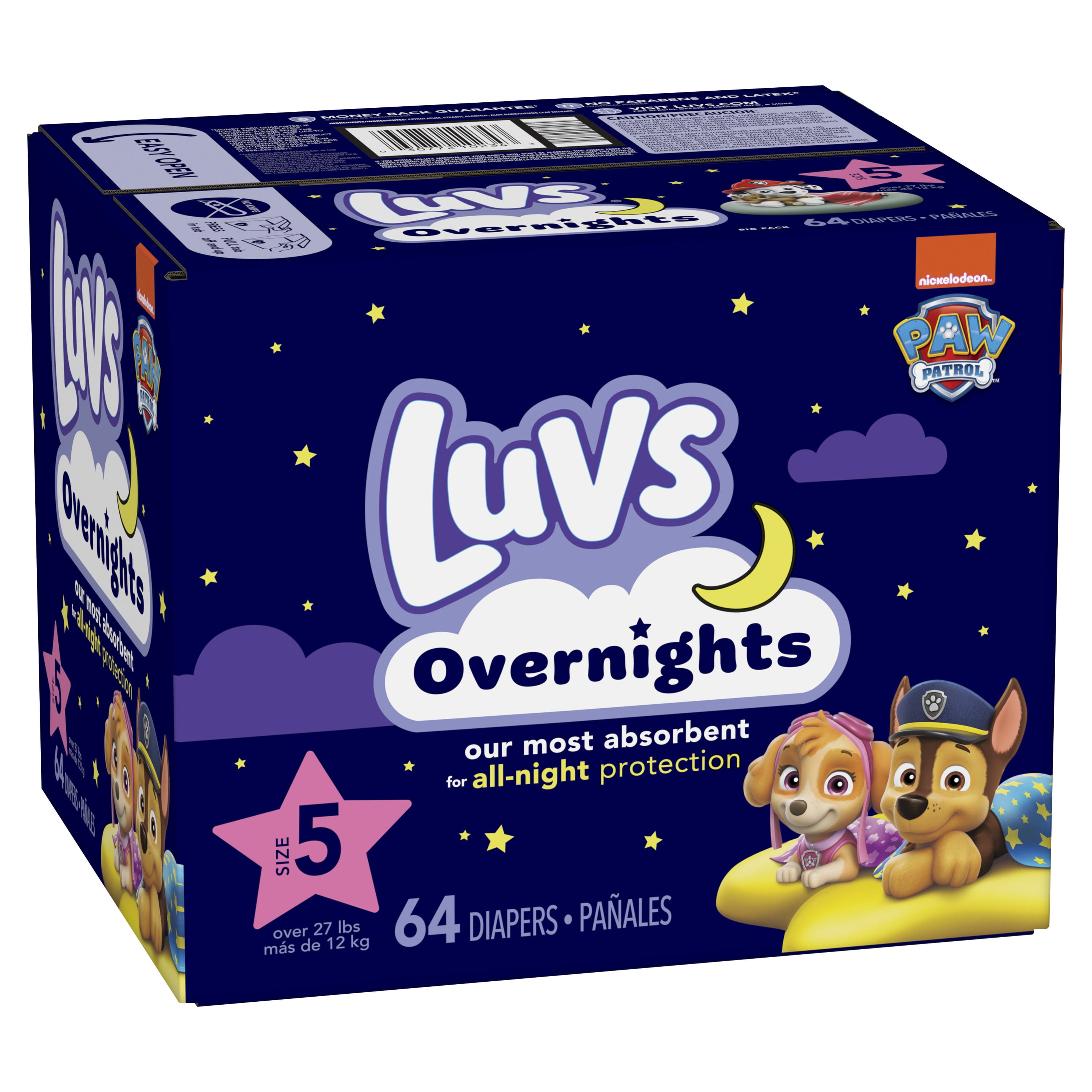 Luvs Overnights Diapers Size 5, 64 Count (Select for More Options)
