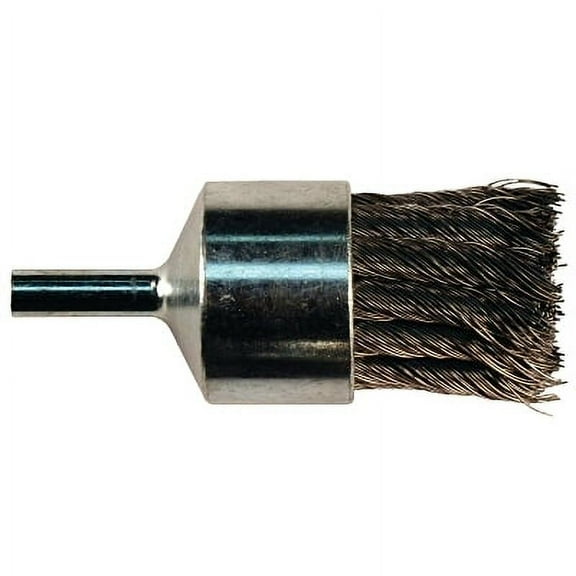 Knot Wire End Brush, Carbon Steel, 1-1/8 in x 0.02 in