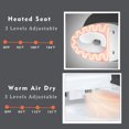 thumbnail image 4 of Basdien Unique Smart Toilet with Bidet Built In, Intelligent One Piece Toilet For Modern Bathroom, Auto Open/Close Seat, Foot Sensor, LED Display,Night Light, Warm Water & Dryer,Grey, 4 of 10