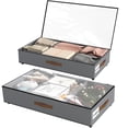 thumbnail image 1 of Organizador de almacenamiento para cama caja con ruedas gris, 1 of 7