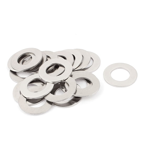 Unique Bargains 20pcs 304 Stainless Steel M20 Thin Plain Flat Washer Silver Tone