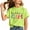 Green, variant on Girl's Daddy's Girl Graphic T-Shirt, Kids Short Sleeve Crew Neck Casual Tee, Cute Father's Day Gift Shirts for Girls