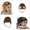 thumbnail image 1 of Children´s Winter Hats Pilot Caps Boy Aviator Hat Earflap Adjustable Cap Backdrop Soft Warm Hat, 1 of 4
