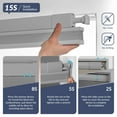 thumbnail image 5 of ZimJAHO No Drill No Tools Cellular Shades Cordless Top Down Bottom Up Honeycomb Blinds Blackout Window Blinds Easy to Install, Blackout-Light Gray, 35"W x 48"H, 5 of 10